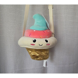 8” Yum Yum Smoochy Pals Ice Cream Cone Plush Purse #61341F New NWT Bag Kids Food